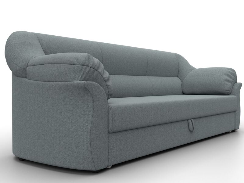 Диван прямой Карнелла, Рогожка, Амур 07 серый