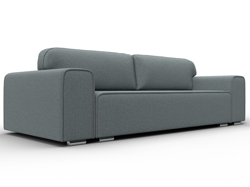 Диван прямой Лига-029, Рогожка, Амур 07 серый