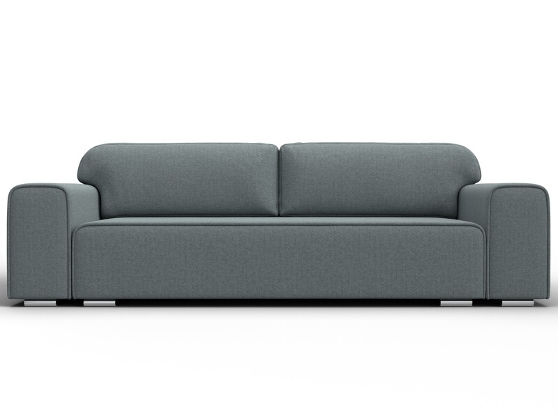 Диван прямой Лига-029, Рогожка, Амур 07 серый