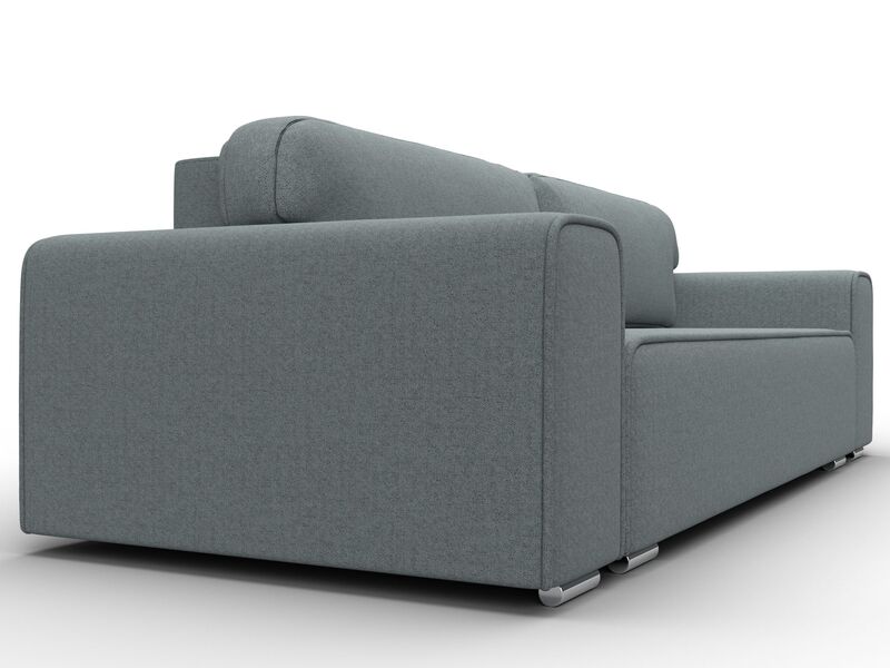 Диван прямой Лига-029, Рогожка, Амур 07 серый