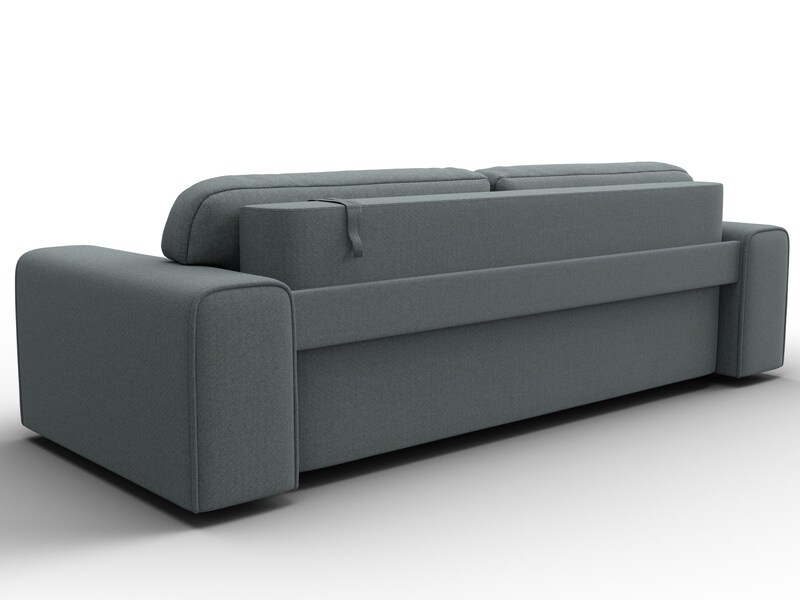 Диван прямой Лига-029, Рогожка, Амур 07 серый