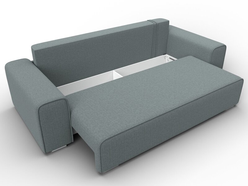 Диван прямой Лига-029, Рогожка, Амур 07 серый