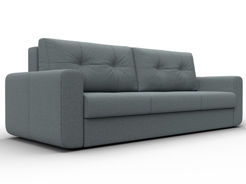 Диван прямой Лига-031, Рогожка, Амур 07 серый