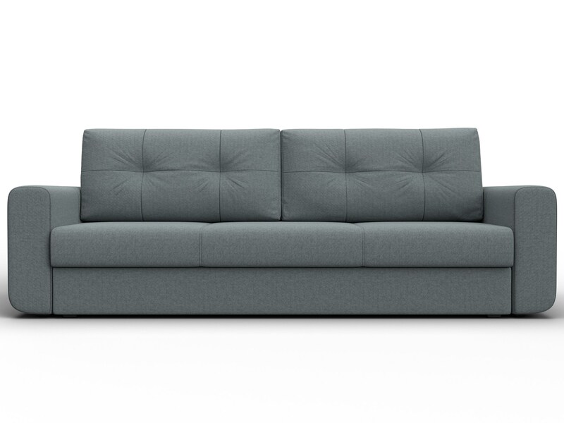 Диван прямой Лига-031, Рогожка, Амур 07 серый