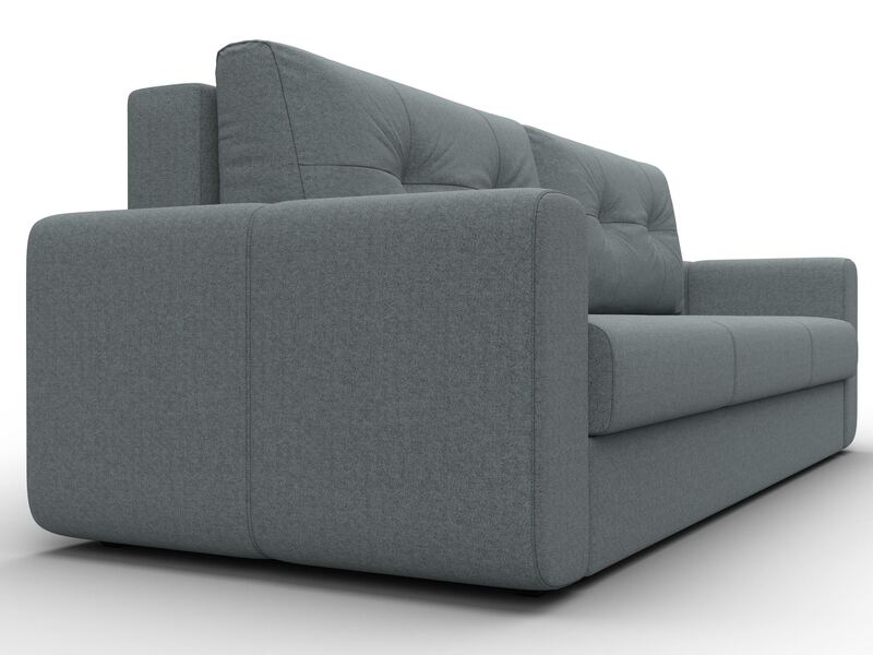 Диван прямой Лига-031, Рогожка, Амур 07 серый