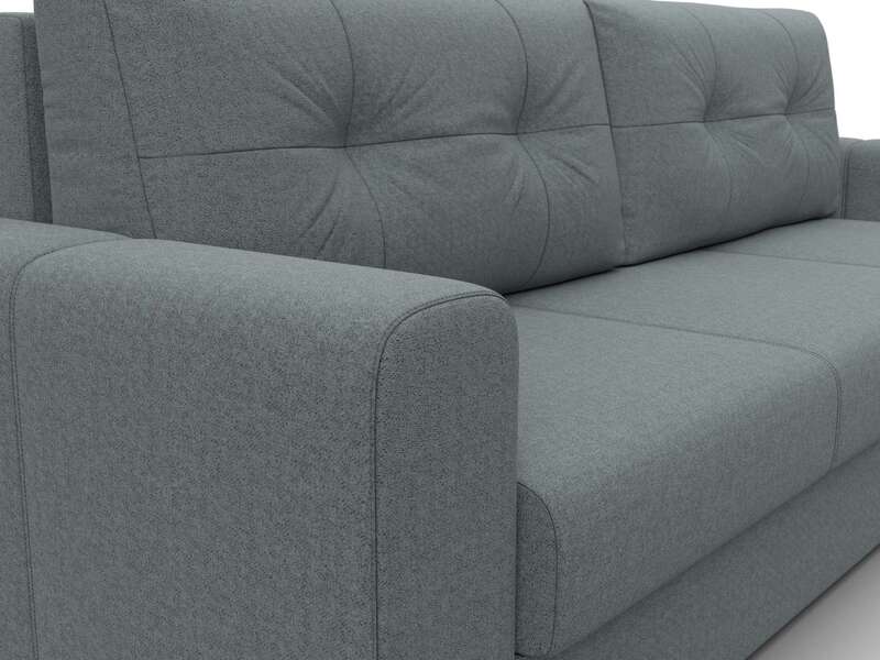 Диван прямой Лига-031, Рогожка, Амур 07 серый