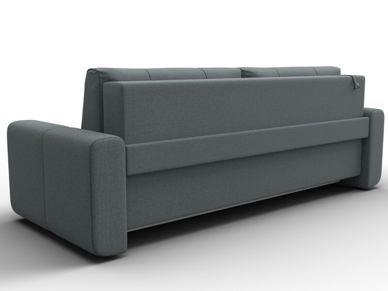 Диван прямой Лига-031, Рогожка, Амур 07 серый