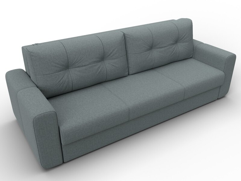 Диван прямой Лига-031, Рогожка, Амур 07 серый