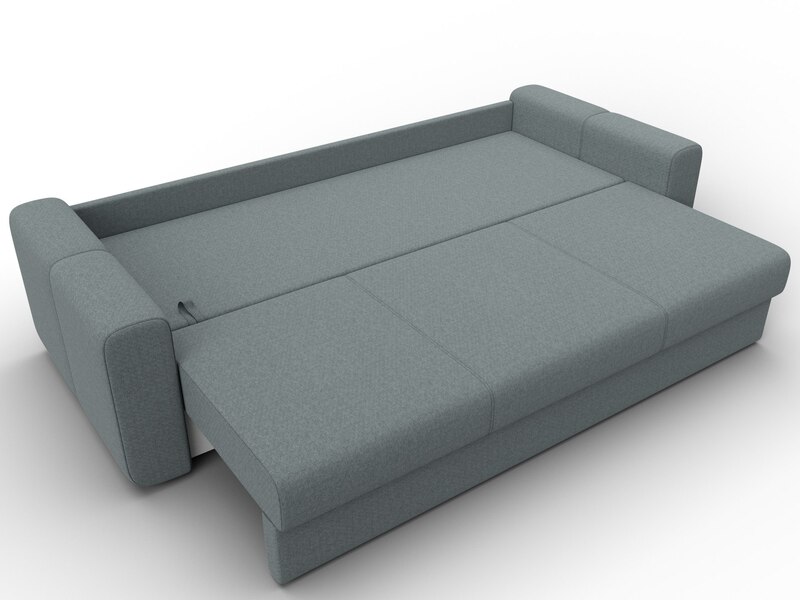 Диван прямой Лига-031, Рогожка, Амур 07 серый