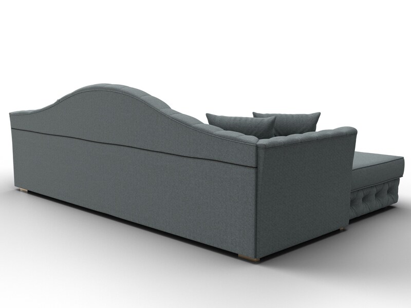 Диван угловой Артис левый угол, Рогожка, Амур 07 серый