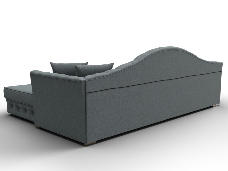 Диван угловой Артис правый угол, Рогожка, Амур 07 серый