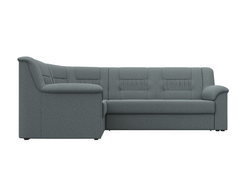 Диван угловой Карелия левый угол, Рогожка, Амур 07 серый