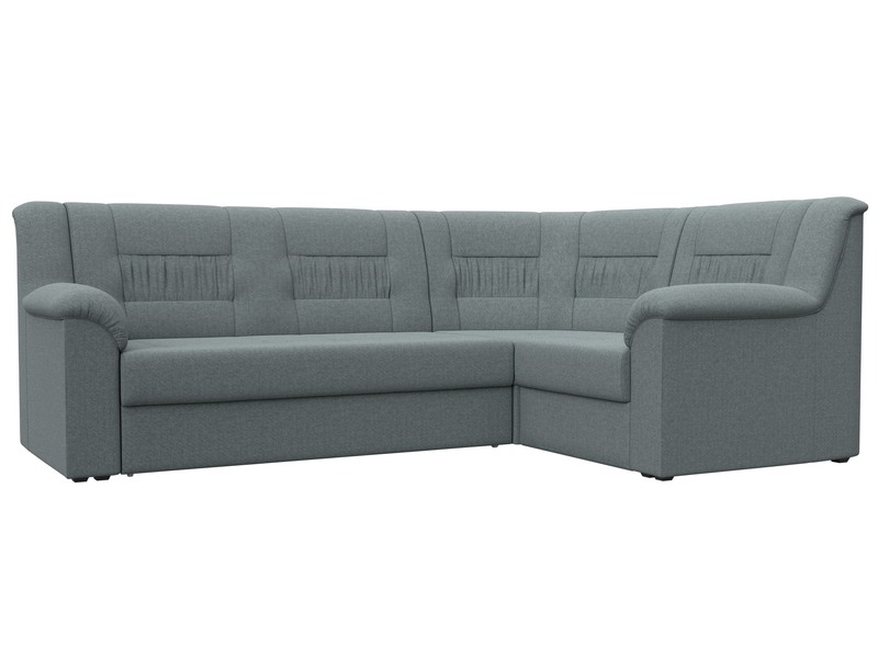 Диван угловой Карелия правый угол, Рогожка, Амур 07 серый