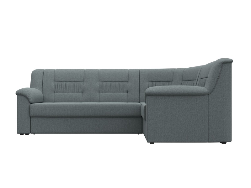 Диван угловой Карелия правый угол, Рогожка, Амур 07 серый