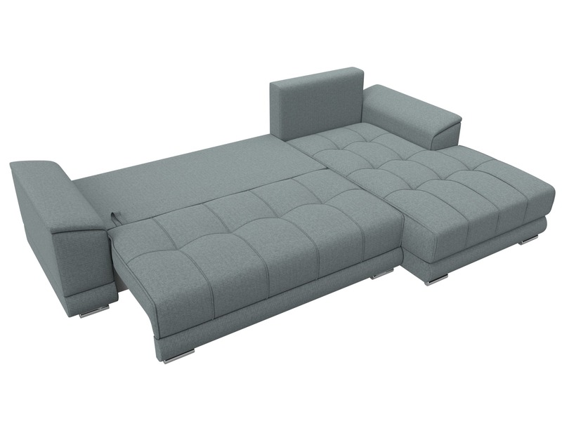 Диван угловой НордСтар правый угол, Рогожка, Амур 07 серый