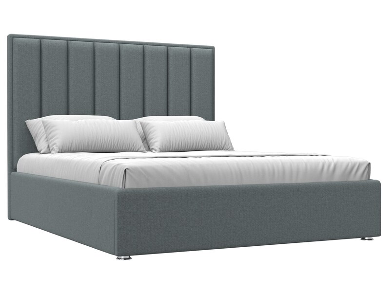 Кровать интерьерная Афродита 160, Рогожка, Амур 07 серый