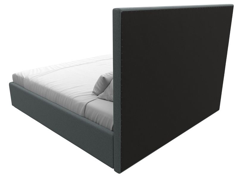 Кровать интерьерная Афродита 180, Рогожка, Амур 07 серый