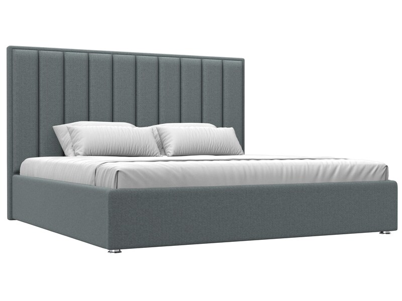 Кровать интерьерная Афродита 200, Рогожка, Амур 07 серый