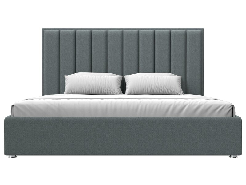 Кровать интерьерная Афродита 200, Рогожка, Амур 07 серый