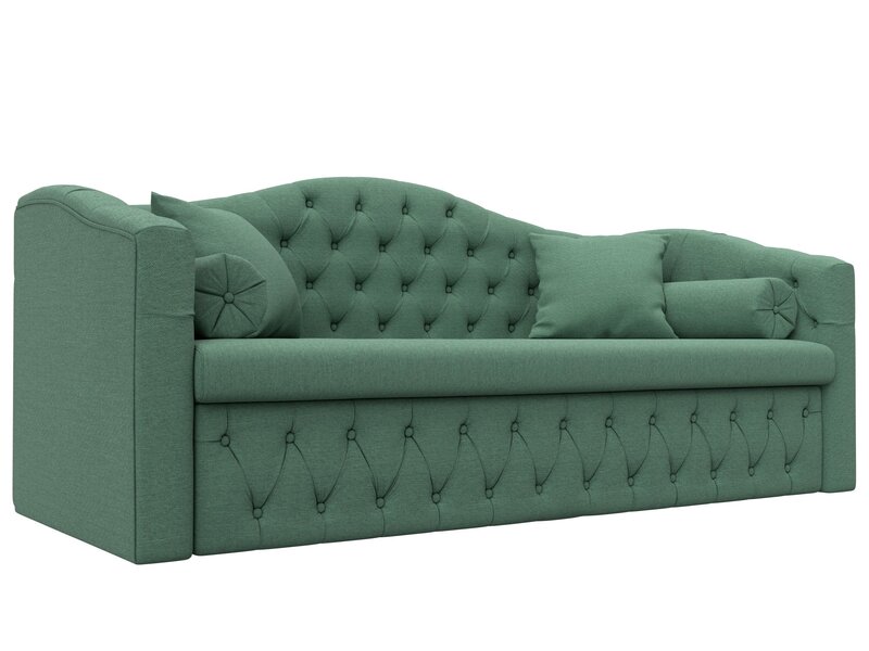 Диван детский прямой Мечта, Рогожка, Амур 11 зеленый