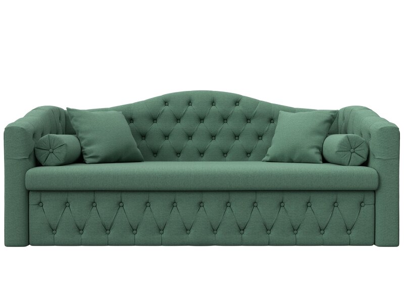 Диван детский прямой Мечта, Рогожка, Амур 11 зеленый