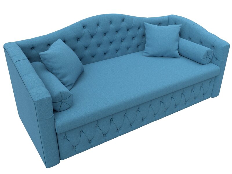 Диван детский прямой Мечта, Рогожка, Амур 10 голубой