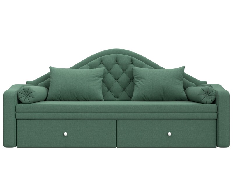 Диван детский прямой Сойер, Рогожка, Амур 11 зеленый