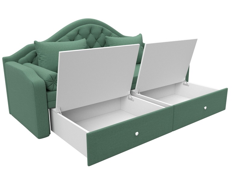 Диван детский прямой Сойер, Рогожка, Амур 11 зеленый