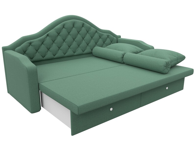 Диван детский прямой Сойер, Рогожка, Амур 11 зеленый