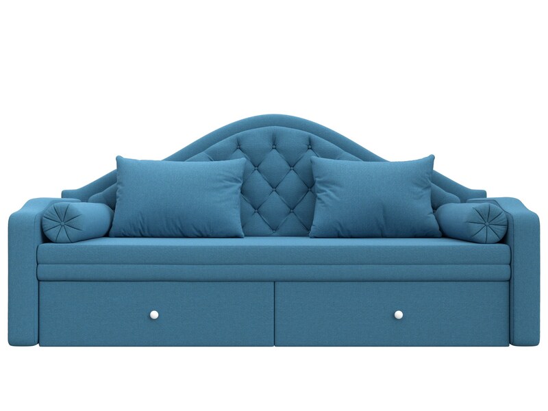 Диван детский прямой Сойер, Рогожка, Амур 10 голубой