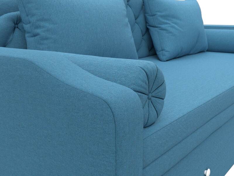 Диван детский прямой Сойер, Рогожка, Амур 10 голубой