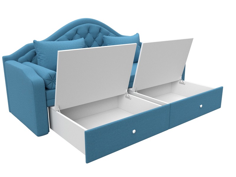 Диван детский прямой Сойер, Рогожка, Амур 10 голубой