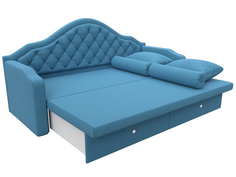 Диван детский прямой Сойер, Рогожка, Амур 10 голубой