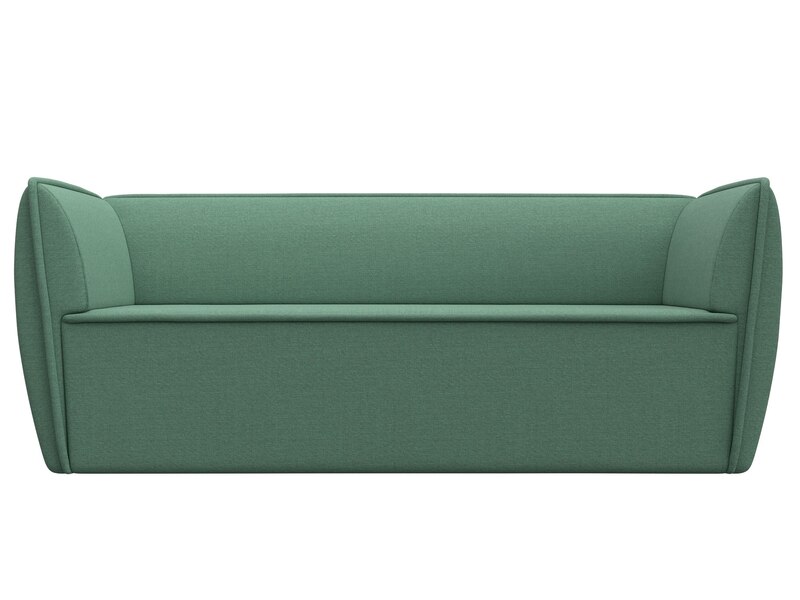 Диван кухонный прямой Бергамо 3-х местный, Рогожка, Амур 11 зеленый