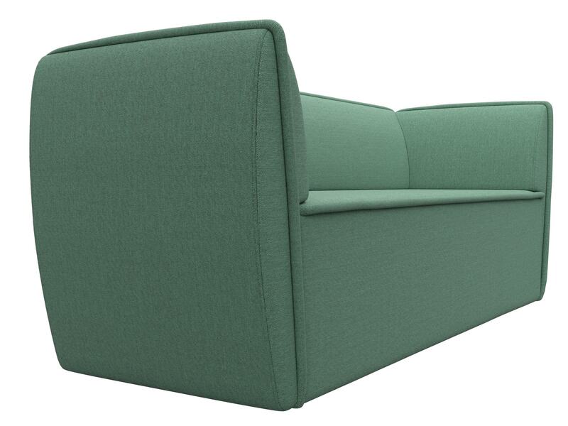 Диван кухонный прямой Бергамо 3-х местный, Рогожка, Амур 11 зеленый