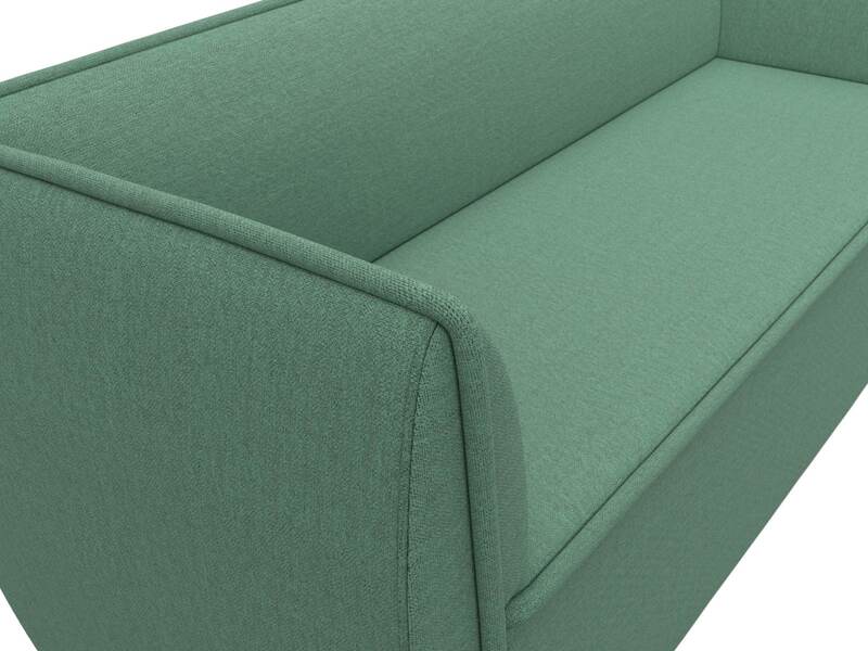 Диван кухонный прямой Бергамо 3-х местный, Рогожка, Амур 11 зеленый