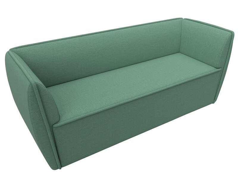 Диван кухонный прямой Бергамо 3-х местный, Рогожка, Амур 11 зеленый