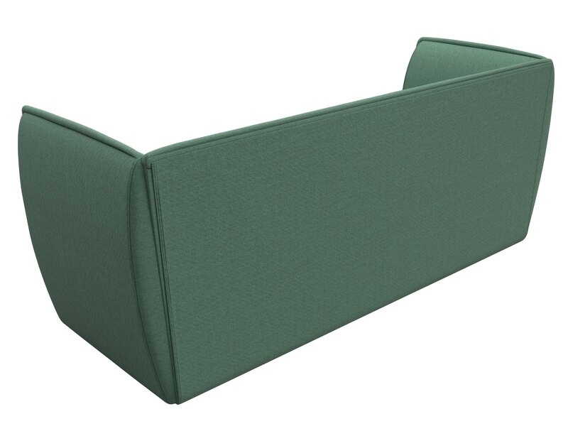 Диван кухонный прямой Бергамо 3-х местный, Рогожка, Амур 11 зеленый