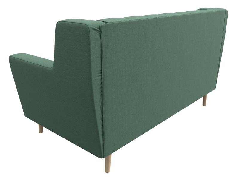 Диван кухонный прямой Брайтон 2 Люкс, Рогожка, Амур 11 зеленый