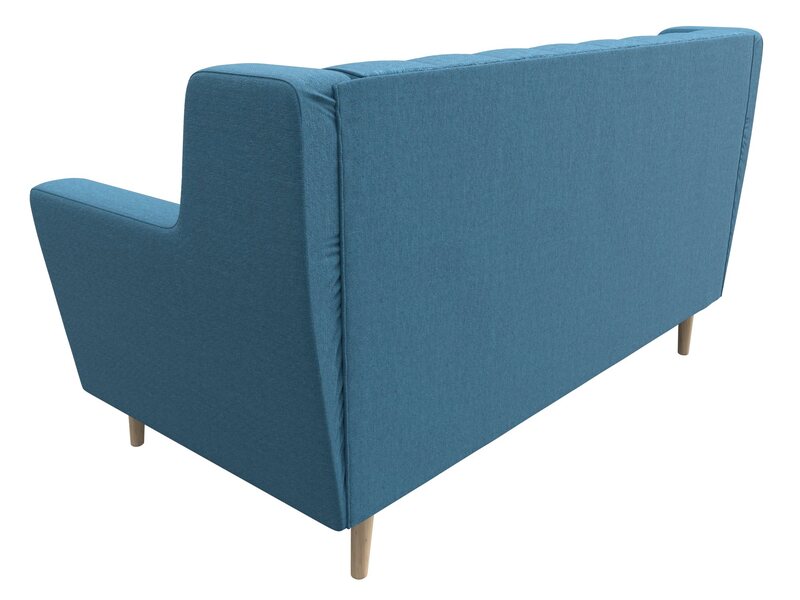 Диван кухонный прямой Брайтон 2 Люкс, Рогожка, Амур 10 голубой