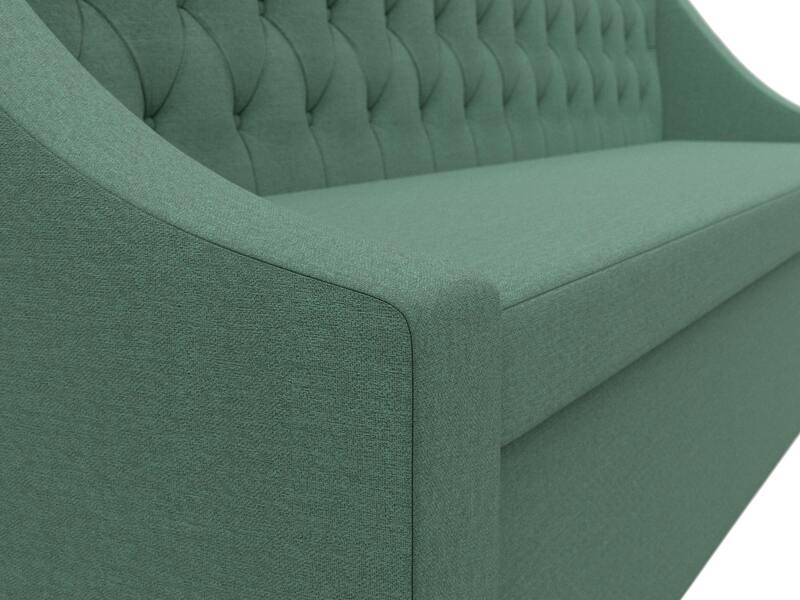 Диван кухонный прямой Мерлин, Рогожка, Амур 11 зеленый