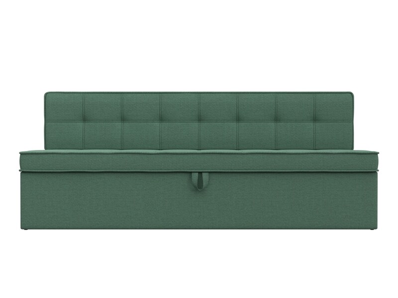 Диван кухонный прямой Техас, Рогожка, Амур 11 зеленый