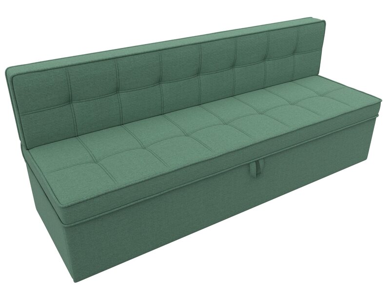 Диван кухонный прямой Техас, Рогожка, Амур 11 зеленый