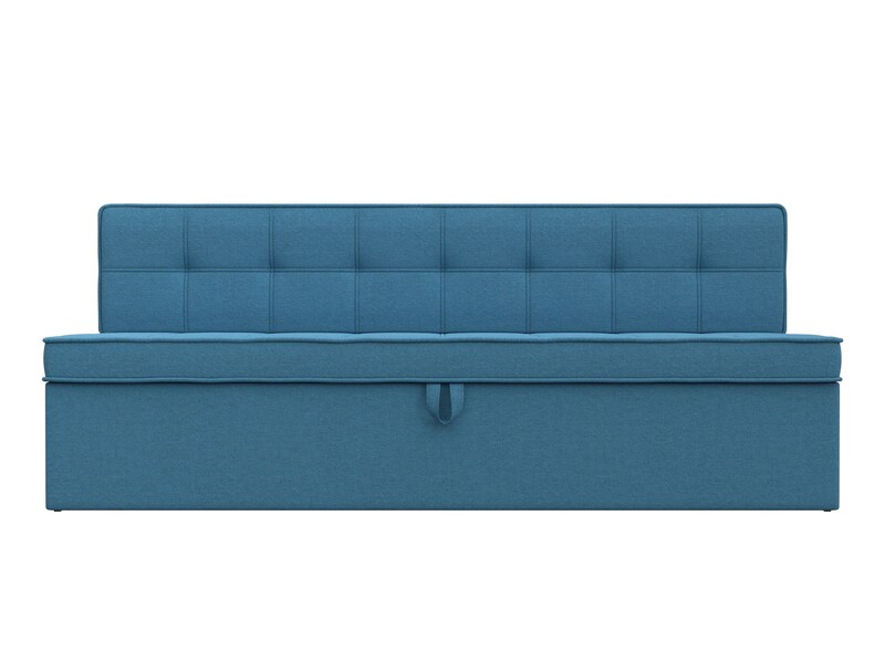 Диван кухонный прямой Техас, Рогожка, Амур 10 голубой