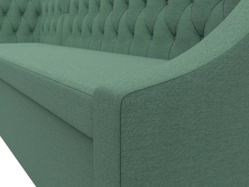 Диван кухонный угловой Мерлин левый угол, Рогожка, Амур 11 зеленый