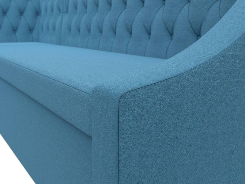 Диван кухонный угловой Мерлин левый угол, Рогожка, Амур 10 голубой