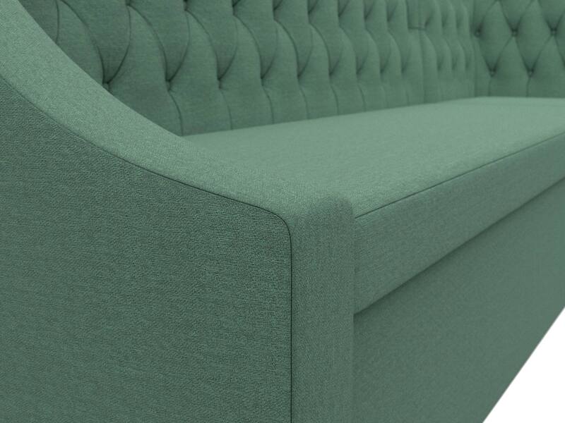 Диван кухонный угловой Мерлин правый угол, Рогожка, Амур 11 зеленый