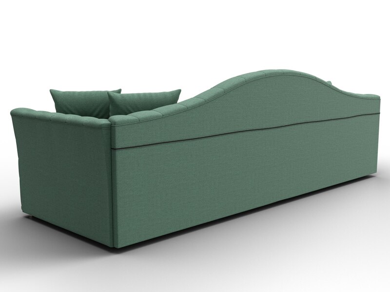 Диван прямой Артис, Рогожка, Амур 11 зеленый