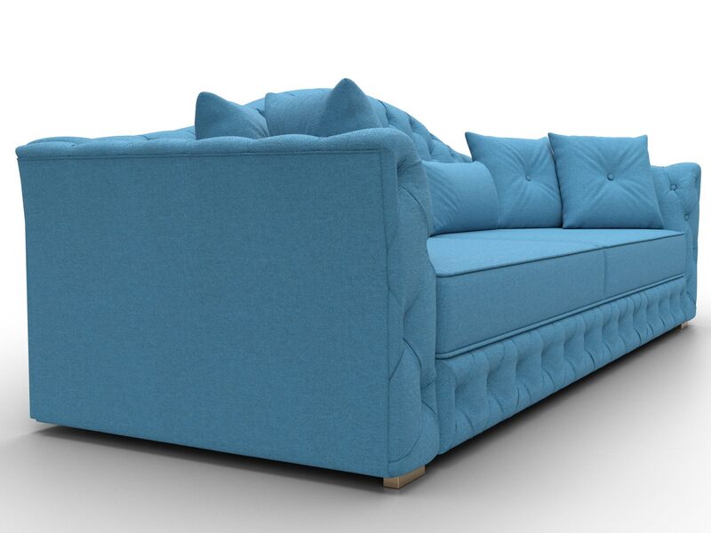 Диван прямой Артис, Рогожка, Амур 10 голубой