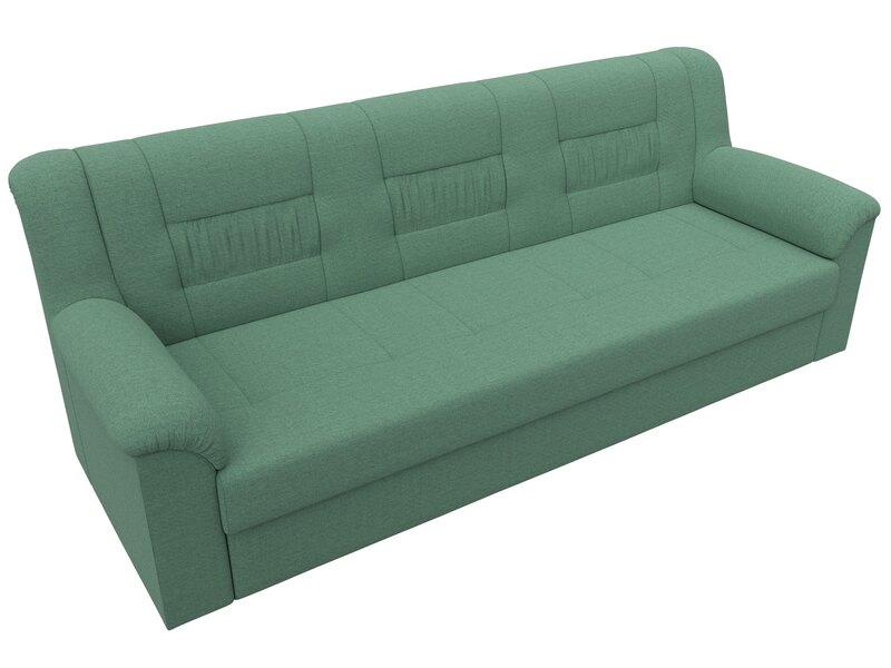 Диван прямой Карелия, Рогожка, Амур 11 зеленый